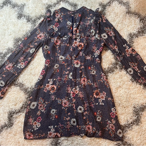 Cassidy Navy Blue Floral Print Mini Dress - Picture 7 of 9